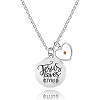 Uloveido Stainless Christian Faith Mustard Seed Pendant Religious Symbol Lettering Necklaces