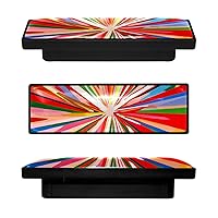 Rectangle Dresser Drawer Knobs,Kitchen Handles for Cabinets,Dresser Handles and Knobs,4-Pc,Colorful Stripes Rainbow Swirls