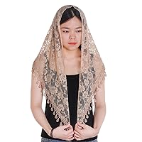 Mass Veil Triangle Mantilla Triangle Lace Infinity Veils Cathedral Head Covering Latin Church Veil Chapel Scarf