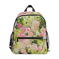 Kids Backpack Beautiful Flowers Floral Nursery Bags for Preschool Children