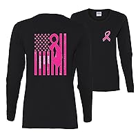 Breast Cancer Awareness Front and Back Womens Long Sleeve Collection
