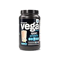 Vega Premium Sport Protein Vanilla Protein Powder, Vegan, Non GMO, Gluten Free Plant Based Protein Powder Drink Mix, NSF Certified for Sport, 29.2 oz