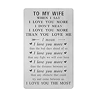 Wife Mothers Day Romantic Gifts - I Love You Gifts for Her - Wife Birthday Anniversary Engraved Card Gifts