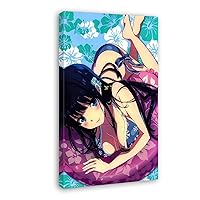 WACYYIO Anime Poster Japanese Sexy Girl Hot Anime Sexy Girl Poster (11) Canvas Painting Wall Art Poster for Bedroom Living Room Decor 12x18inch(30x45cm) Frame-style