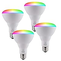 Smart Home Wi-Fi RGB 10W LED BR30 Bulb (4-Pack)