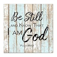 Be Still And Know That I Am Blank Wooden Door Signs Kirklands Isabelline Plaque Custom Front Porch Signs No Fading Beautiful Nautical For Baby And Expecting 14x14inch