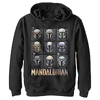 STAR WARS Mandalorian Mando Helmet Boxup Boy's Hooded Pullover Fleece