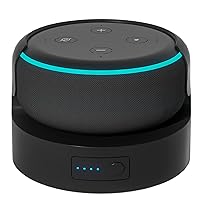 Blanou Echo Dot 3 Battery Base, Portable Dot 3rd Gen Google Mini 2 Battery Base, 5200 mAh 8 Hours Work Time, Black（Not Include Speaker）