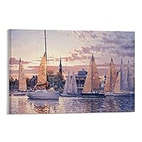 SailboatCanvas Poster Wall Art Decor Print Picture Painting Living Room Bedroom Decor Abstract Wall Art Abstract Decor Large Canvas Frameless24x36inch(60x90cm)
