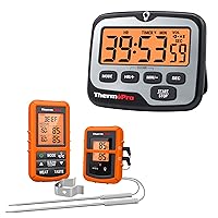 ThermoPro TP20 500FT Wireless Meat Thermometer+ThermoPro TM01 Kitchen Timers for Cooking