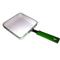 Uniware Square Mini Grill Pan with ceramic Coating 14.5cm Green/red Random [4306]