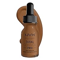 NYX PROFESSIONAL MAKEUP Total Control Pro Drop Foundation, Skin-True Buildable Coverage - Sienna