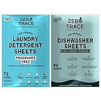 Fragrance Free Eco-Clean Combo: Laundry & Dishwasher Sheets by Zero Trace