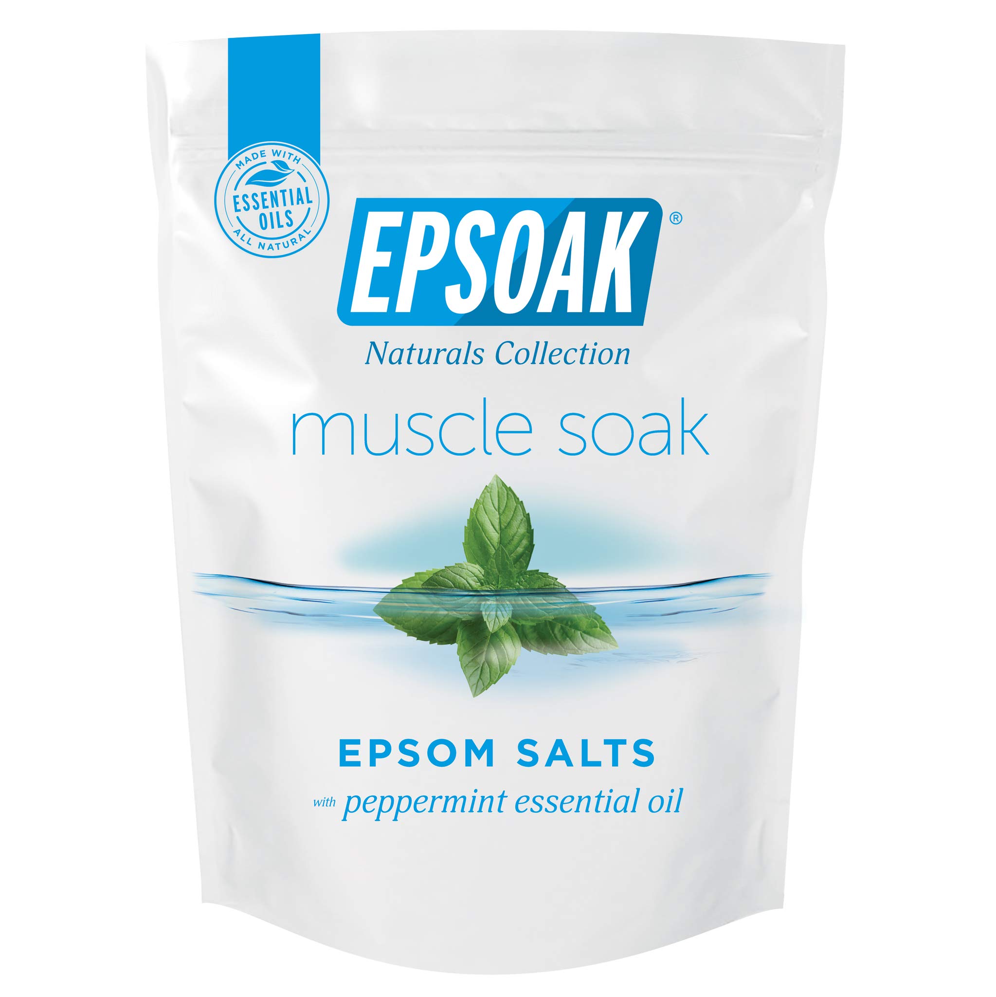 Epsoak Epsom Salt Ultimate Bath Soak Bundle (6 lbs. Total) – Sleep Formula Bath Salt, Muscle Soak Bath Salt, Original Unscented Epsom Salts