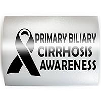 Primary Biliary Cirrhosis AWARENESS Black Ribbon - PICK YOUR COLOR & SIZE - Vinyl Decal Sticker B