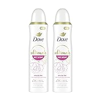 Ultimate Dry Spray Antiperspirant Peony And Rose Water 2 Count For 72-Hour Sweat And Odor Protection With Triple Moisturizer Technology 3.8oz