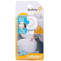 OutSmart Toilet Lock, White, 1 Count (Pack of 1)
