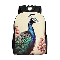 Laptop Backpack 16.1 Inch with Compartment peacock Laptop Bag Lightweight Casual Daypack for Travel