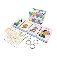Carson Dellosa 216 Sign Language Flash Cards for Toddlers Ages 3+, 4 Pack of ASL Vocabulary and Sight Word Flash Cards with Signs