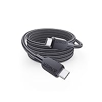 240W USB C to USB C Cable (2Pack,6ft), USB C Charger Cable Fast Charge for iPhone 15/15Pro/15Plus/15ProMax, MacBook Pro 2020, iPad Pro 2020, iPad Air 4, Samsung Galaxy S23+/S23 Ultra(USB 2.0)