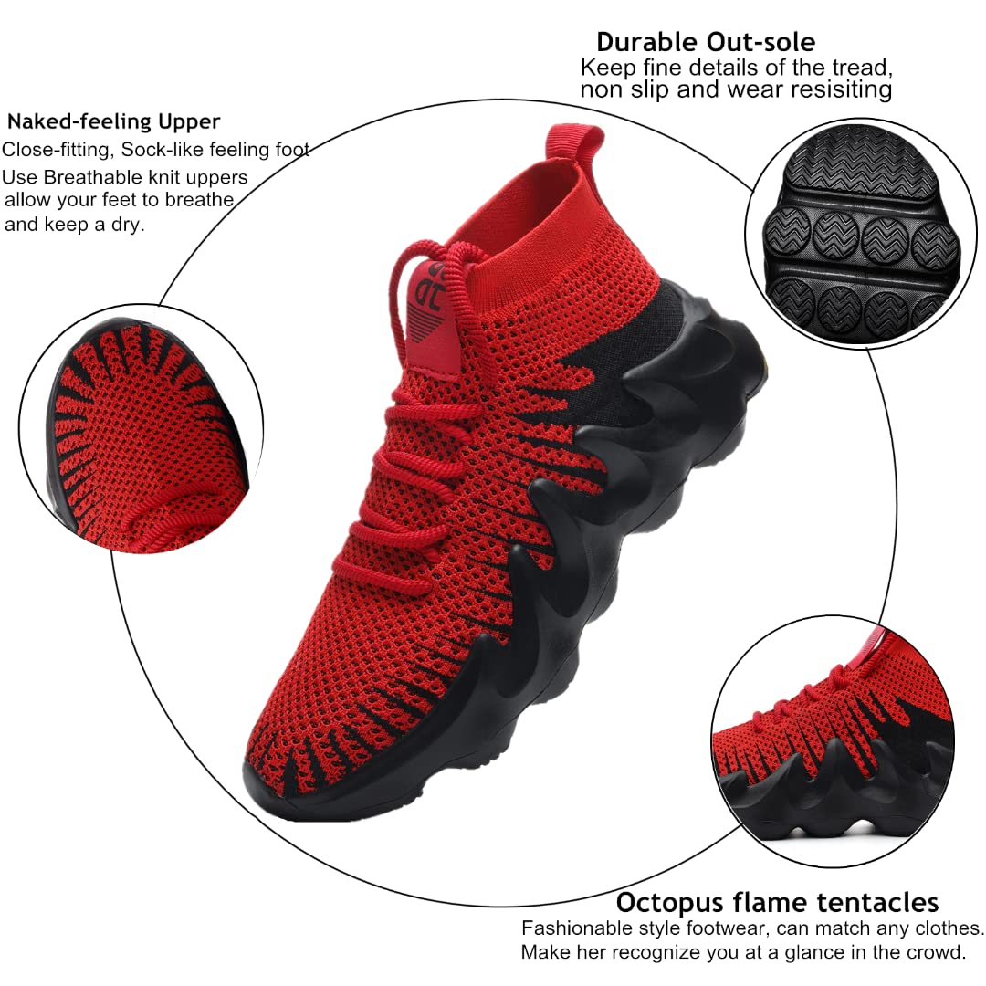  SRONGKE Men's Athletic Walking Shoes Outdoor Running Shoes  Slip on Fashion Sock Sneaker | Walking