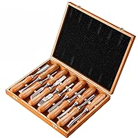 DOWELL Wood Chisel Tool Set 4pc Sturdy Chisel 1/4 inch 1/2 inch 3/4 inch 1  inch with Carpenter Pencils HY080103