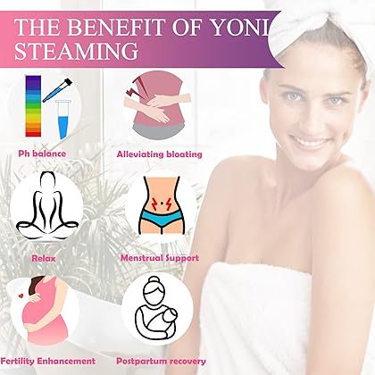 EXJIOTA Yoni Kit, Newest Steam Seat Yoni Pot with Remote Control and Steaming Herbs(20 Bags),100 PCS Disposable Seat Covers, Update Electric V Steam at Home Kit for Women Cleansing, Menstrual Support and Feminine Odor