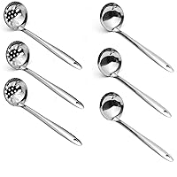 Set of 3 Hot Pot Strainer Spoon With Stainless Steel, Mongolian Shabu Hotpot Ladles For Chinese Huo Guo H-G-S-2