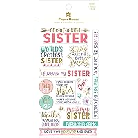 Paper House Productions Sister Family Clear Sticker, Multi