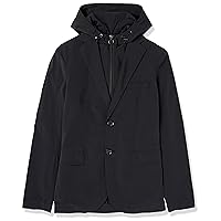 A｜X ARMANI EXCHANGE Men's Stretch Nylon Hooded Blazer Jacket