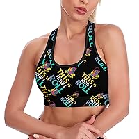 This is How I Roll Roller Skates Women's Sports Bra Wirefree Breathable Yoga Vest Racerback Padded Workout Tank Top