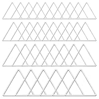 70Pcs Triangle Earring Beading Hoop,4Sizes Silver Earring Bead Connector Links Open Bezels Linking Rings Earrings Pendant for DIY Jewelry Making Finding,Earring Necklace,Crafts Supplies