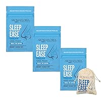 Sleep Ease Dream Nasal Inhalation Pouch - Aromatherapy Essential Oils - Nasal Breathing for Relaxation and Sleep Support - (Bergamot, Valarian, Hops) 3 Pouch Pack, 1.275 Ounce