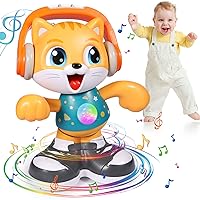 WITALENT Baby Toy 12-18 Months Talking Dancing Cat Toy for 1 Year Old Boys Girls Light Up Music Toddler Toys 1-2 Recording Interactive Early Educational Toys Gifts for 1 2 3 Years Old Boys Girls