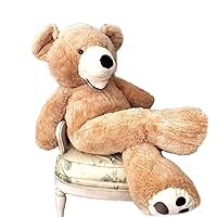 Hot Giant Huge Teddy Bear Cuddly Stuffed Animals with Big Footprints Light Brown Toy Doll for Birthday Christmas (Light Brown, 6.5 Ft(78inch, 200cm))