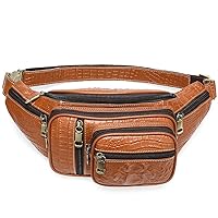 GMOIUJ Women's Belt Bags Leather Waist Pack for Woman Men Waist Bags Belt Purses Travel Waist Daypack