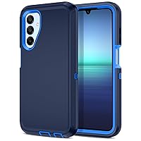I-HONVA for Samsung Galaxy A15 5G Case Shockproof Dust/Drop Proof 3-Layer Full Body Protection [Without Screen Protector] Rugged Heavy Duty Cover Case for Galaxy A15 5G,Navy Blue
