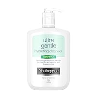 Ultra Gentle Hydrating Facial Cleanser, Non-Foaming Face Wash for Sensitive Skin, Gently Cleanses Face Without Over Drying, Oil-Free, Soap-Free, Fragrance-Free, 12 fl. oz