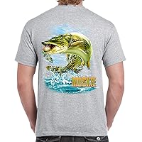 Adult 100% Cotton Supersoft Muskie Fishing T Shirt