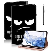 Case for Samsung Galaxy Tab S9 Plus 12.4 Inch,PU Leather Shockproof Cover with Card Slots Hand Strap for Galaxy Tab S9+ 2023 - Don't Touch