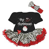 Petitebella My 1st Christmas Santa Claus Baby Dress Nb-18m