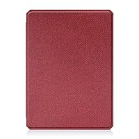 for 2021 Kindle Paperwhite 6.8 Inch E-Reader Smart Cover Denim Flip Cover Fabric Cover Ebook Case Auto Wake Tablet Cover,Red