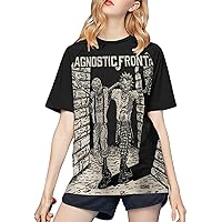 Agnostic Front Baseball T Shirt Female Fashion Tee Summer Round Neck Short Sleeves Tshirt Black