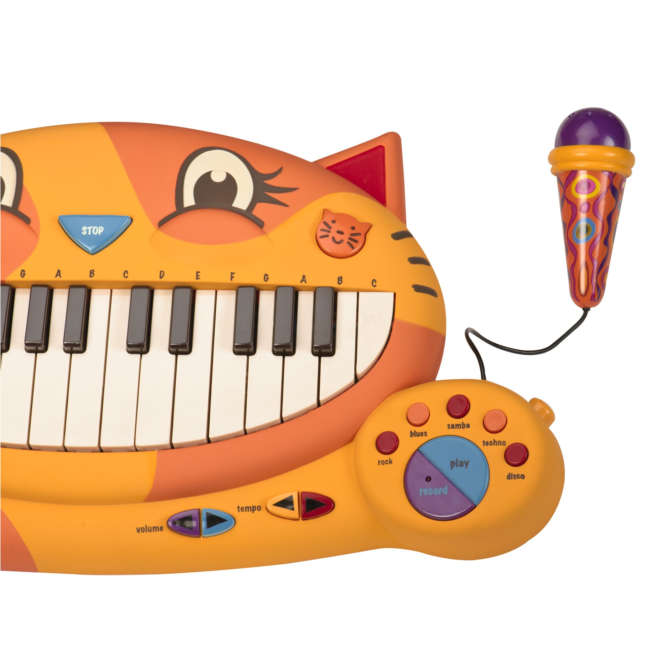 B. – Interactive Cat Piano – Toy Piano & Microphone – Musical Instrument For Toddlers, Kids – 20+ Songs, Sounds & Recording Feature – 2 Years + – Meowsic
