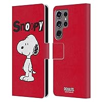Head Case Designs Officially Licensed Peanuts Snoopy Characters Leather Book Wallet Case Cover Compatible with Samsung Galaxy S24 Ultra 5G