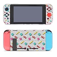 Retro 80s Memphis Fashion Separable Case Compatible with Switch Anti-Scratch Dockable Hard Cover Grip Protective Shell