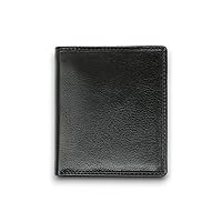 Men's RFID Blocking Luxury Leather Wallet Coin Pocket & Id Window 9cm x 10cm Black