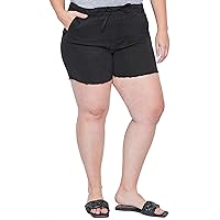 Royalty For Me Womens Women's Plus Size High Rise Elastic Waist Shorts