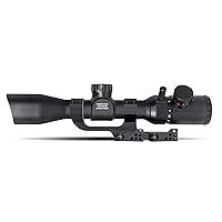 Monstrum 3-9x32 Rifle Scope with Rangefinder Reticle and Medium Profile Scope Rings | ZR252 Quick Release Scope Mount | Bundle