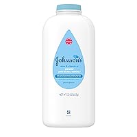 Johnson's Baby Powder with Naturally Derived Cornstarch Aloe & Vitamin E, Hypoallergenic, 22 oz (Pack of 6)